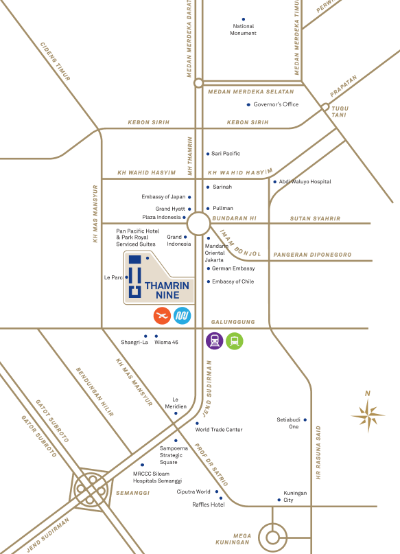 Thamrin Nine location map
